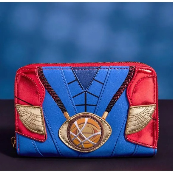 LOUNGEFLY Marvel Metallic Doctor Strange Zip Around Wallet - Picture 2 of 14